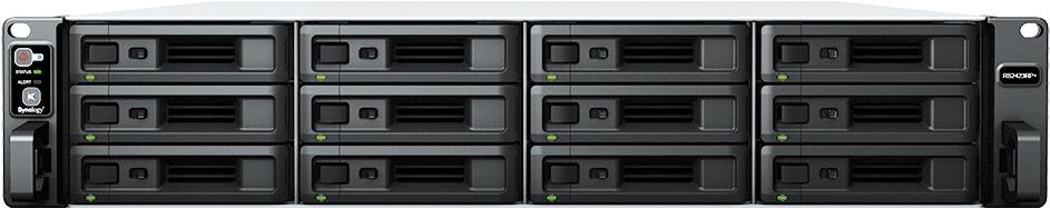 Synology RackStation RS2423RP+ NAS Rack (2U) Ryzen Embedded V1780B 8 GB DDR4 48 TB HDD DiskStation Manager Schwarz (RS2423RP+ + 12X HAT3300-4T)