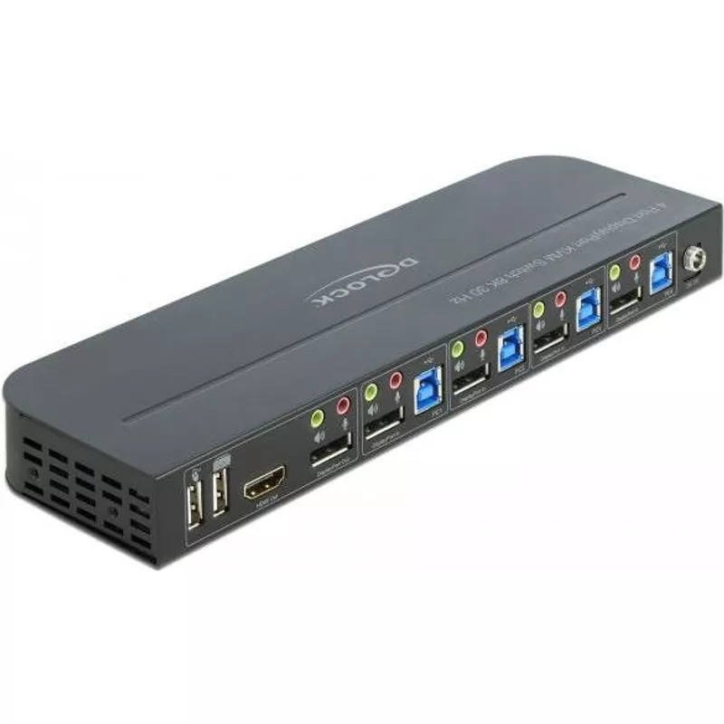 Delock DisplayPort 1.4 KVM Switch 8K 30 Hz mit USB 3.0 und Audio (11484) (geöffnet)