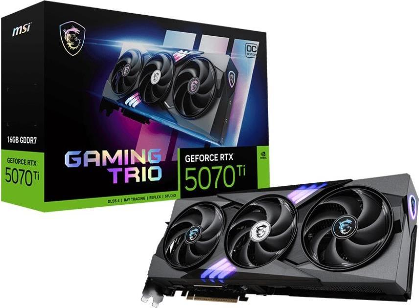 MSI RTX5070 TI Gaming Trio OC 16GB GDDR HDMI 3xDP - 16.384 MB (V531-240R) (geöffnet)