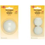 KLEIBER Türstopper, Kunststoff, weiß Durchmesser: 60 mm, Höhe: 10 mm, selbstklebend - 1 Stück (52101)