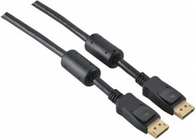 DisplayPort-Kabel, DP 1.2, High Quality, vergoldet, DisplayPort St./St., vergoldet, 1,0 m vergoldete Anschlüsse für beste Signalübertragung, mit Ferritkernen für optimale Signalqualität (128020)