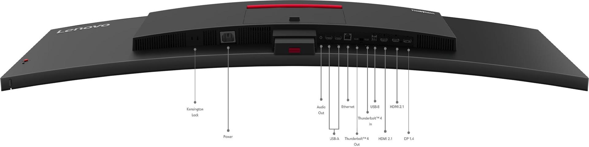 LENOVO ThinkVision P49w-30 124,46cm 49Zoll IPS 5120x1440 32:9 60Hz 350cd/m2 4ms 2x HDMI DP 4xUSB 3.2 G1 USB-C 3.2 G1 USB-B 3.2 G1 TS (63DBRAT1EU)
