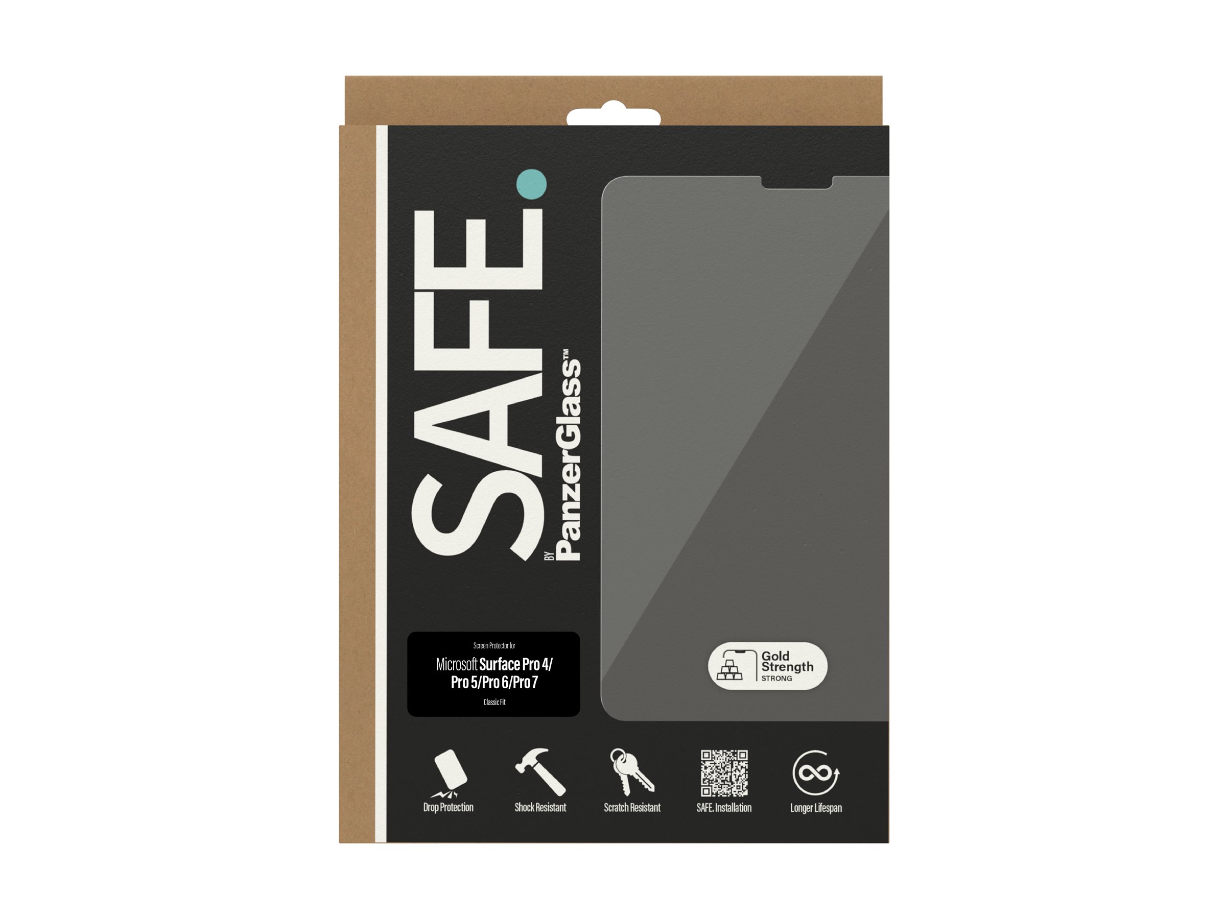 PanzerGlass SAFE. Displayschutzglas Surface Pro 4 | Pro 5 | Pro 6 | Pro 7 Transparent