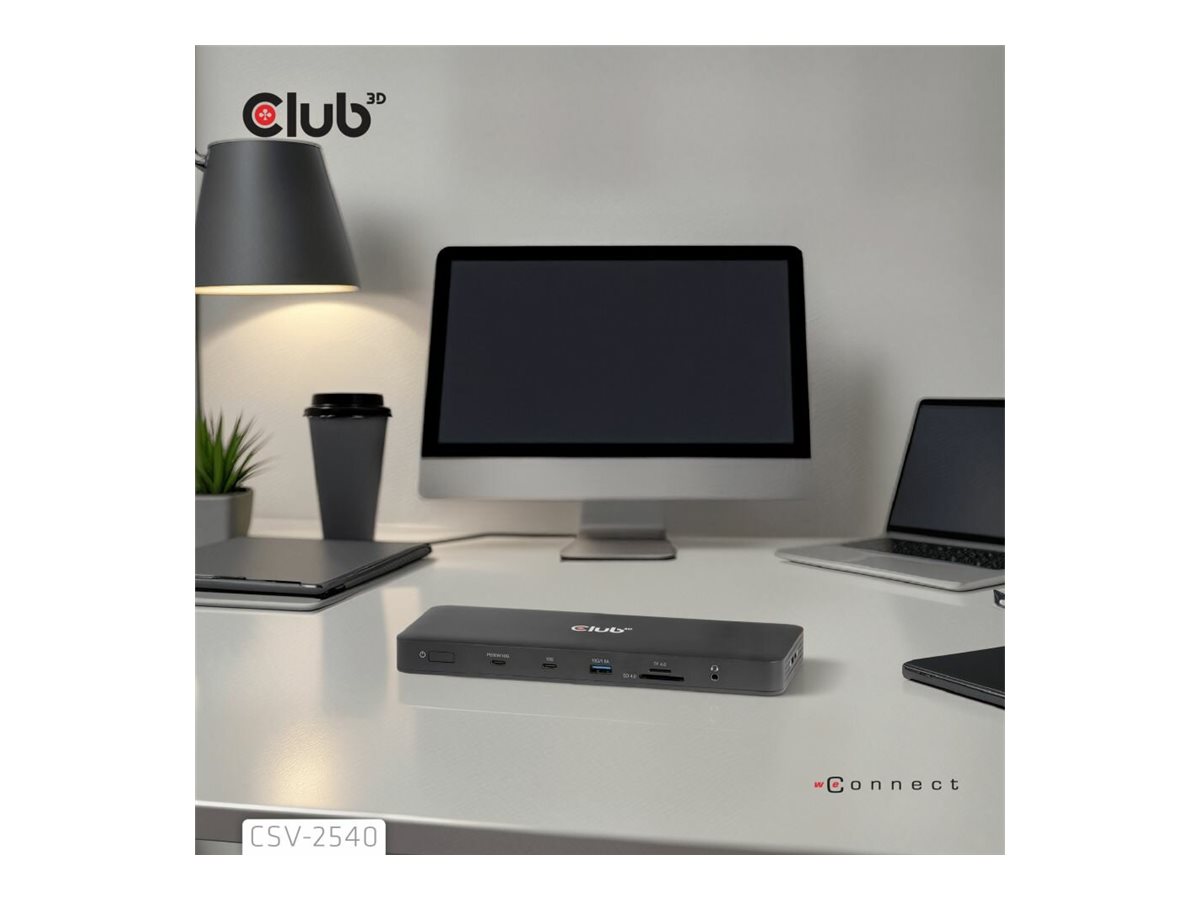 Club 3D CSV-2540 Dockingstation USB-C 4K60Hz PD 100W Schwarz