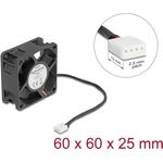 Delock Axiallüfter 24 V DC 60 x 60 25 mm schwarz (67300)