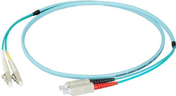 EFB-Elektronik Duplex Jumper LC-SC 50/125µ, OM3, LSZH,aqua, Flat Twin 3x5mm, 25m Hersteller: EFB Elektronik (O0314FT.25)