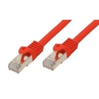 RJ45 Patchkabel mitCat.7 Rohkabel und Rastnasenschutz (RNS®), S/FTP, PiMF, halogenfrei, 600MHz, OFC, rot, 30m, Good Connections® (8070R-300R)