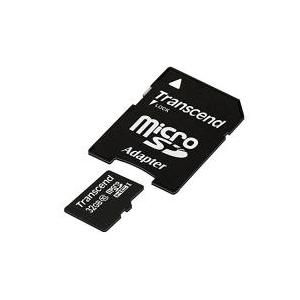 Transcend - Flash-Speicherkarte (microSDHC/SD-Adapter inbegriffen) - 32GB - C...