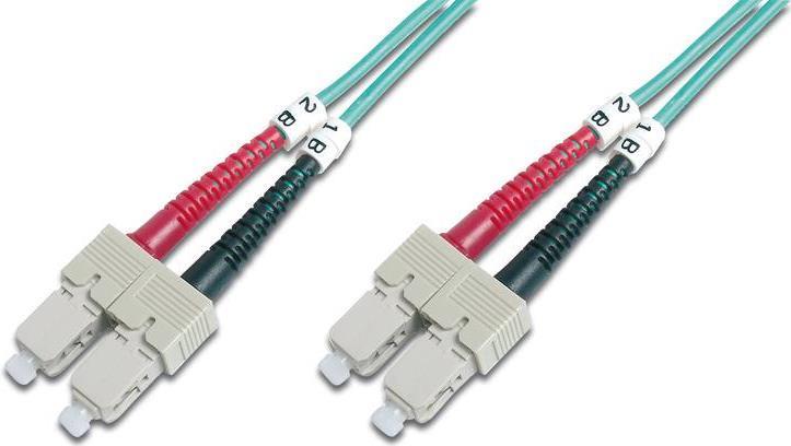 ACT 10 meter LSZH Multimode 50/125 OM4 fiber patch cable duplex with SC connectors. Sc-sc 50/125 om4 dup 10.00m (RL3710)