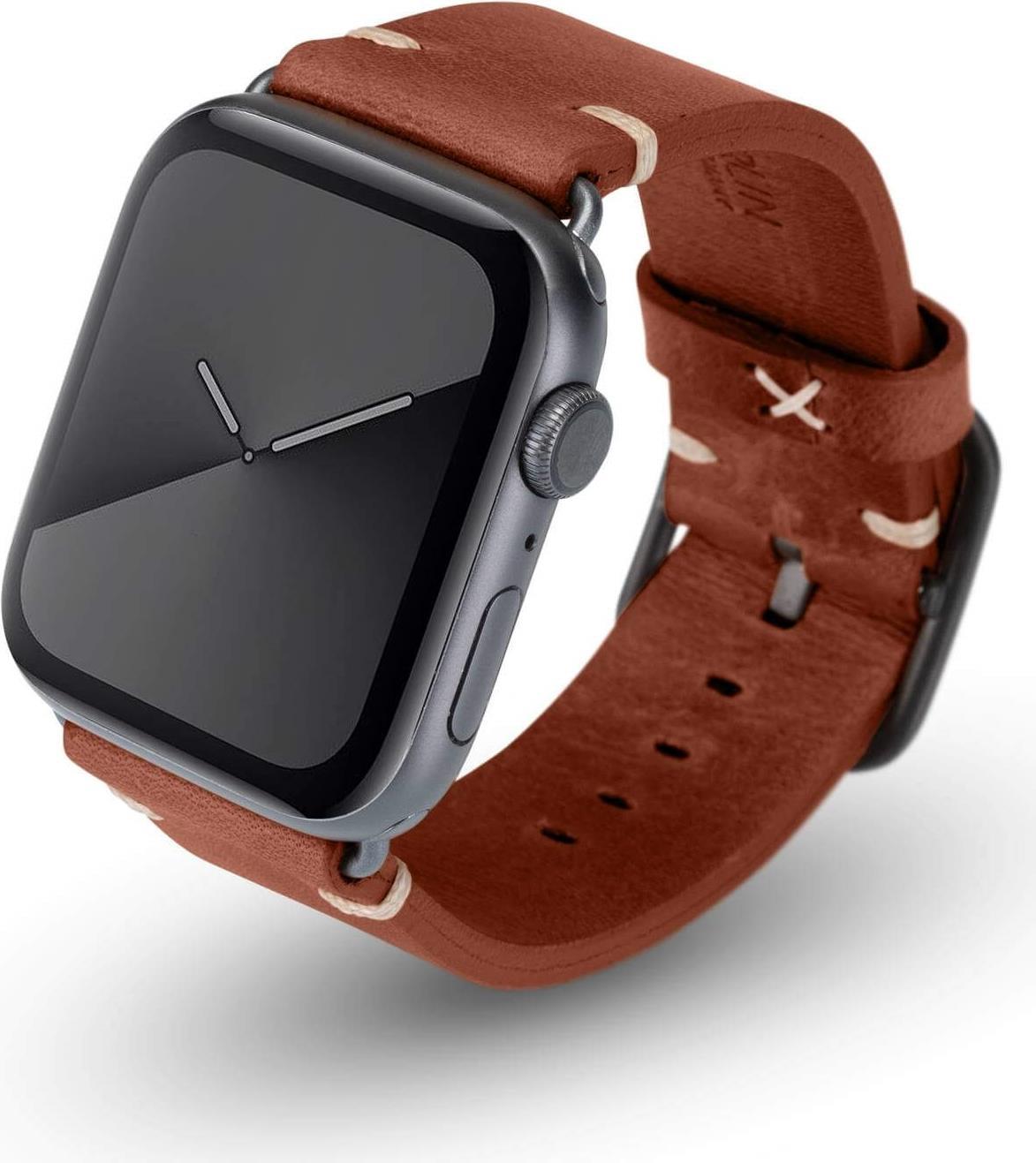 JT Berlin Watchband Alex Vintage | Apple Watch Ultra/42/44/45mm | braun - Aluminium space grau | S/M | 10635 (10635)