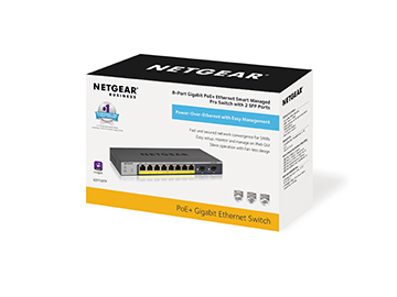 NETGEAR Smart GS110TPv3 Switch 8 Ports PoE+ 2 SFP Grau