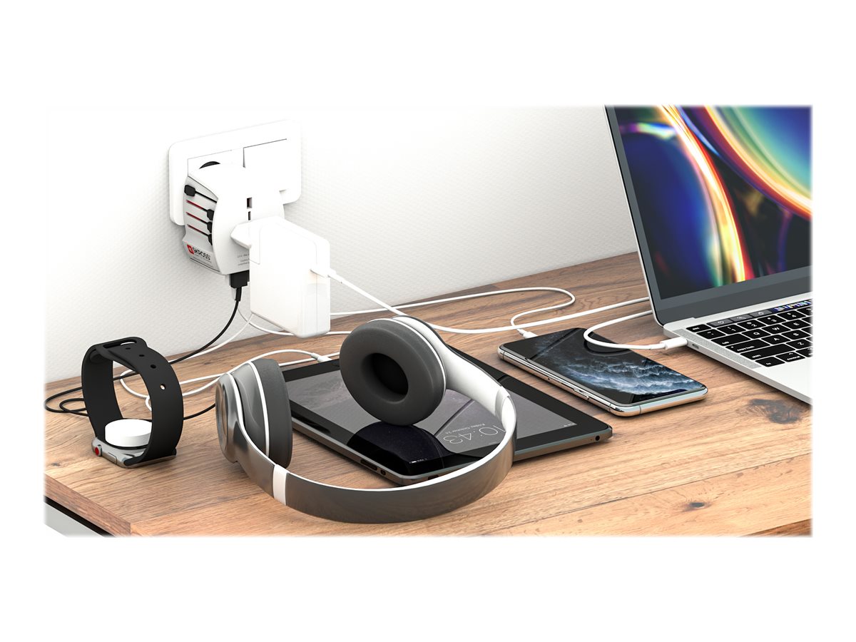 SKROSS World Adapter MUV USB Reiseadapter 4x USB-A weiß