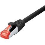 Patchkabel S-STP (PIMF), Cat 6, schwarz, 0,25 m Patchkabel mit besonders schmalem Knickschutz (715003S)