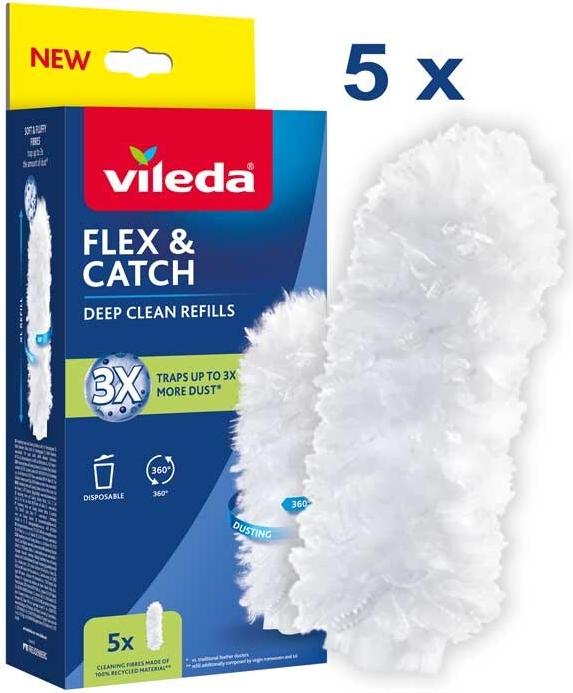 Vileda Staubwedel-Einsätze für Flex&Catch 5 Stück (177664)