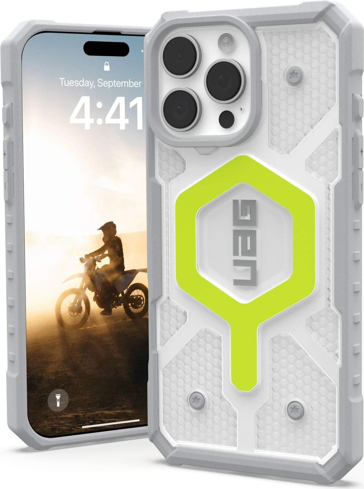 UAG Urban Armor Gear Pathfinder MagSafe Case | Apple iPhone 16 Pro Max | active neon (transparent) | 114465118181 (114465118181)