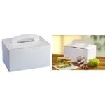 PAPSTAR Lunch-Box eckig, mit Tragegriff aus Pappe, Stärke: 424 g/qm, zusammenfaltbar, - 1 Stück (18779)