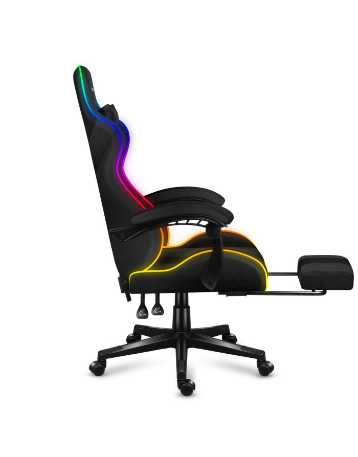 Huzaro FORCE 4.7 RGB Mesh Gaming-Stuhl Schwarz