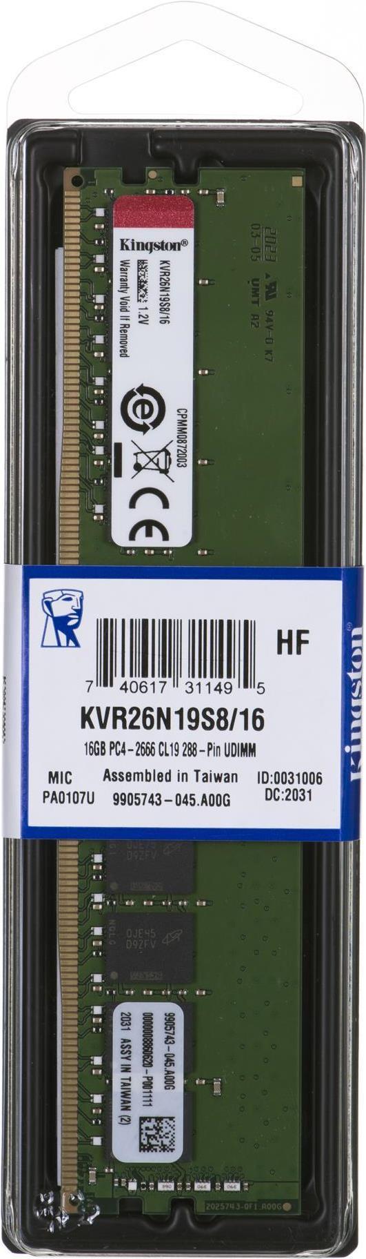 Kingston ValueRAM DDR4 (KVR26N19S8/16)
