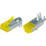 EXERTIS CONNECT Hirose Modularstecker TM31, Cat.6a (nur Stecker ohne Knickschutztülle und Kabelführung Guide Plate) RJ45 Stecker für Patchkabel (30200006)