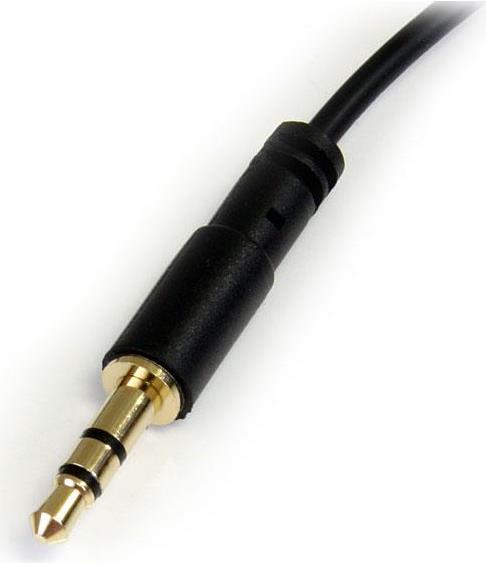 StarTech.com 6 ft Slim 3.5mm to Right Angle Stereo Audio Cable (MU6MMSRA)