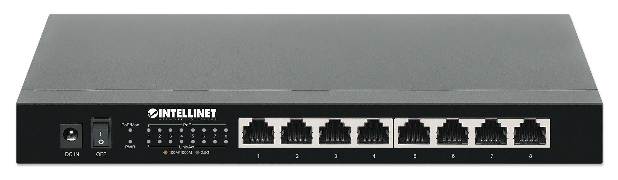 Intellinet 561938 8-Port 2.5G Ethernet PoE+ Switch Schwarz