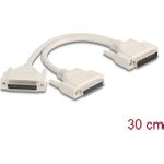 Delock Adapter Y-Kabel Splitter D-Sub 25 Pin Stecker zu 2 x 25 Buchse mit (65959)