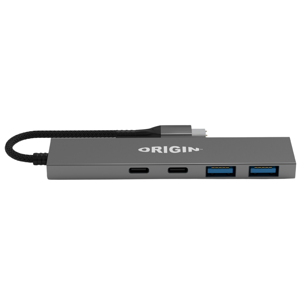 Origin Storage OS-HUB-USB3/C 4-Port USB-Hub 2x USB 3.2 2x USB-C Gen 1 Grau