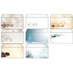 Sigel 25 Weihnachtsbriefumschläge Cozy Christmas DIN lang ohne Fenster (DU601)