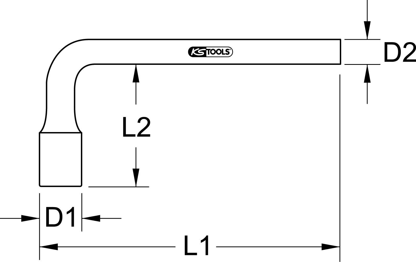 KS TOOLS BRONZEplus 6-kant-Steckschlüssel gewinkelt 55 mm (963.8380)