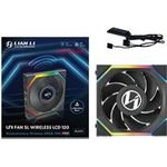 Lian Li UNI FAN SL Wireless LCD Lüfter ARGB PWM - Reverse Blade 120 mm (12RSLLCD1W1B)