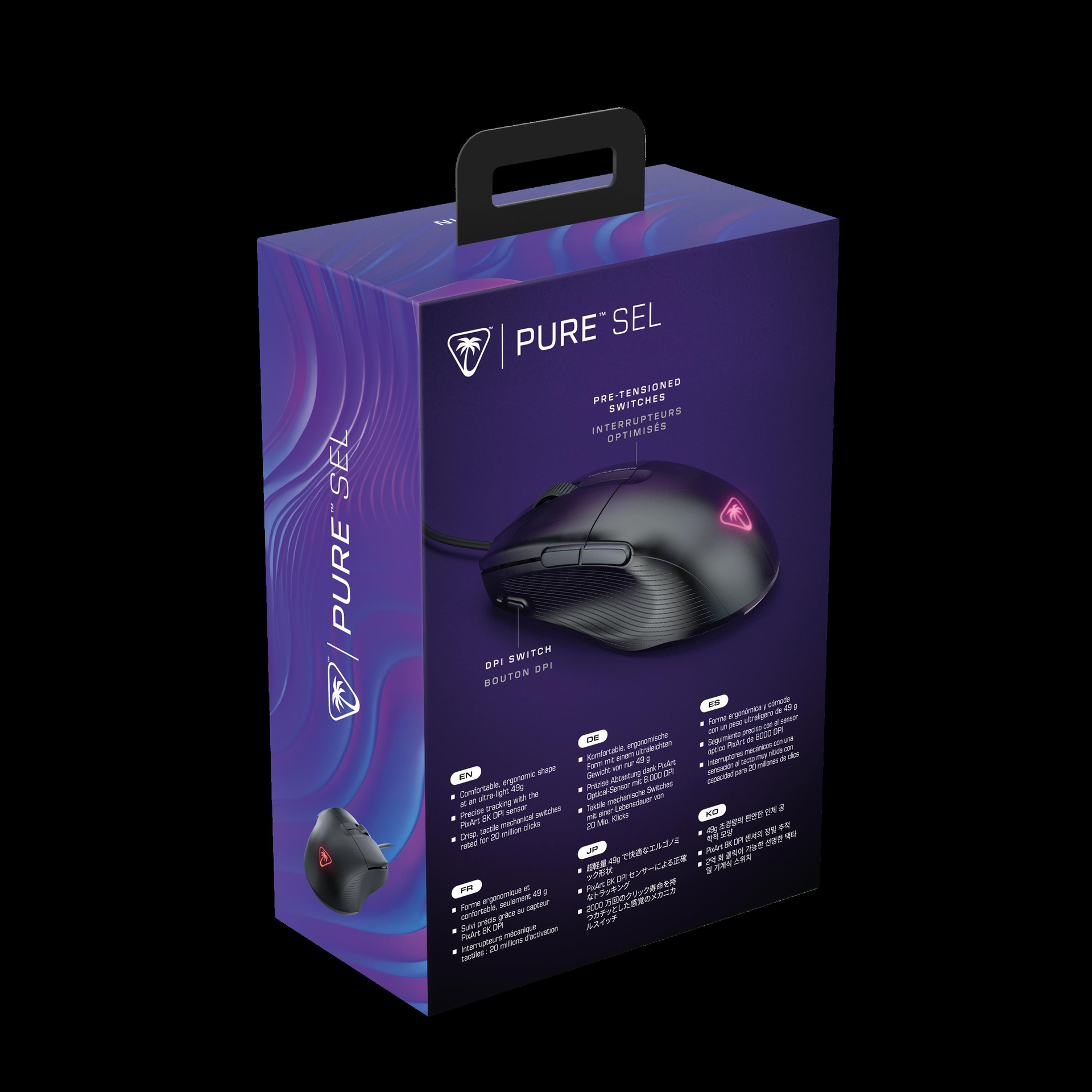 Turtle Beach Pure SEL Ergonomische Gaming-Maus 8000 DPI RGB Schwarz