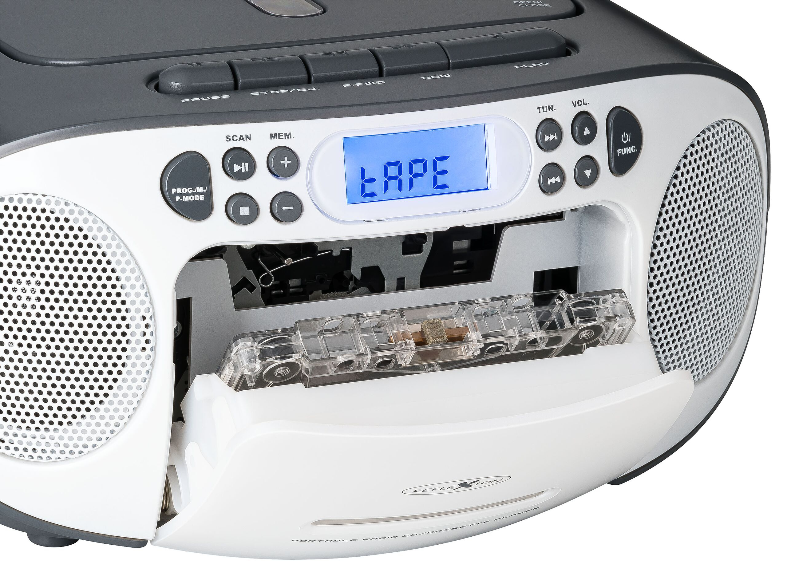 Reflexion RCR2260 Tragbarer CD-Player Grau, Weiß