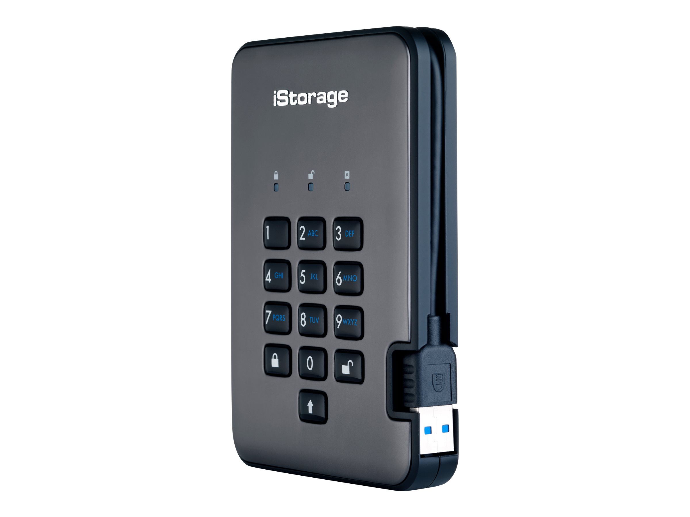 iStorage diskAshur PRO² Externe Festplatte 4 TB 2.5" USB 3.1 AES-XTS 256-bit Grau