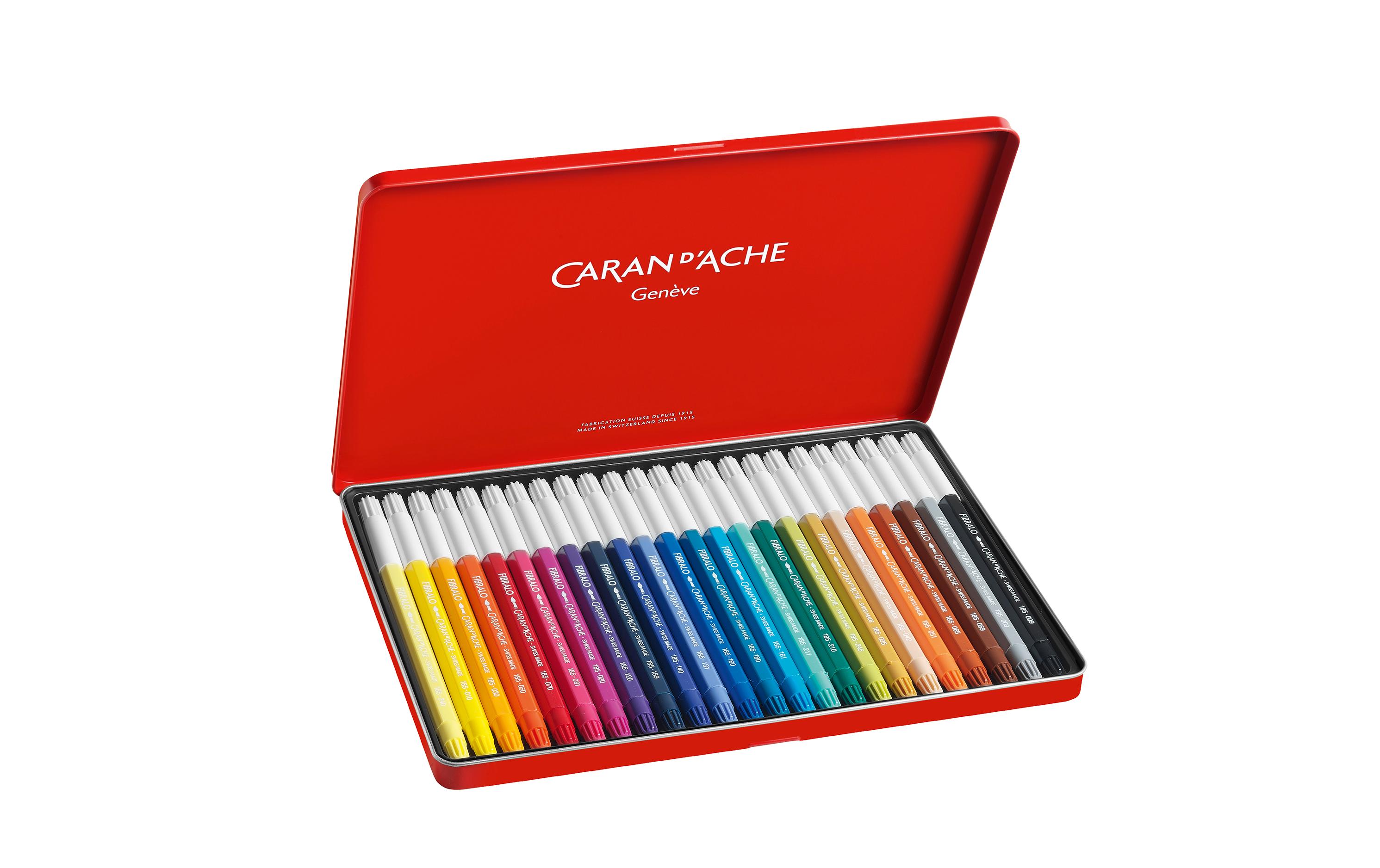 Caran d'Ache Fibralo Fasermaler 1.4 mm 24er Metallbox Mehrfarbig