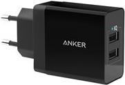 ANKER 24W wall charger 2-Port EU Black (A2021L11)