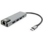 ACT USB-C 4K docking station for 1 HDMI monitor, ethernet, USB-A, PD pass-through (AC7091)