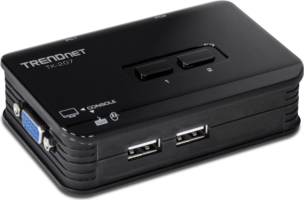 TRENDnet TK 207K KVM-Switch 2 Ports Blau