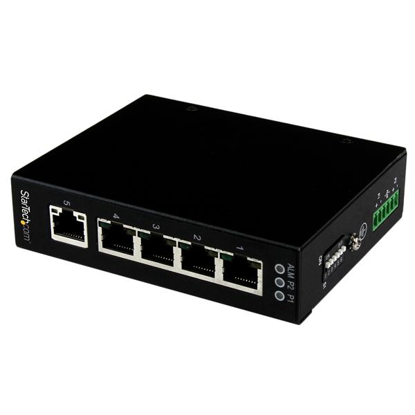 Startech IES51000 5 Port Unmanaged Industrial Gigabit Ethernet Switch Schwarz