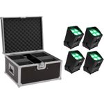 EUROLITE Set 4x AKKU UP-4 Entry QCL Spot QuickDMX + Case (20000936)