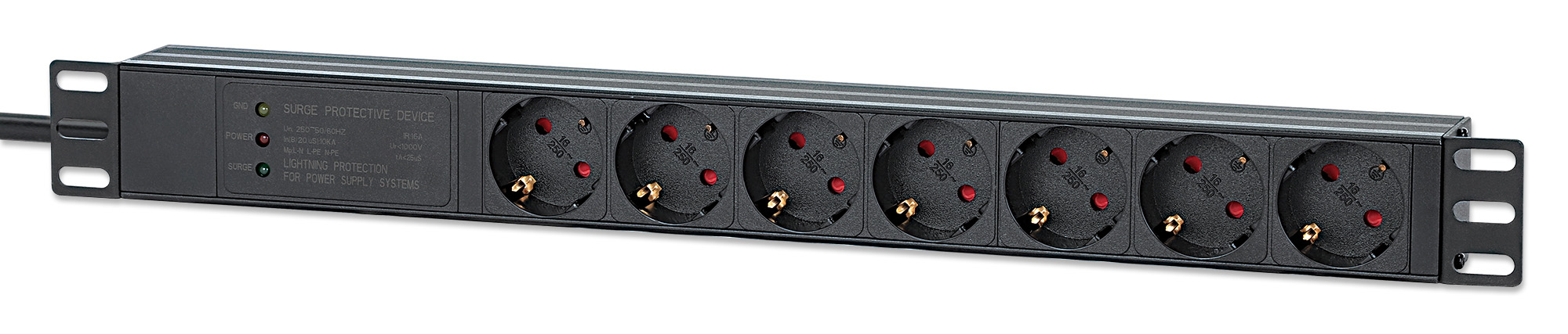 Intellinet 715140 19" 1U PDU 7x Typ F 4000 W Schwarz