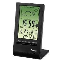 hama LCD-Thermo-/Hygrometer "TH-100", schwarz für digitale Anzeige von Temperatur, Luftfeuchtigkeit (75297)