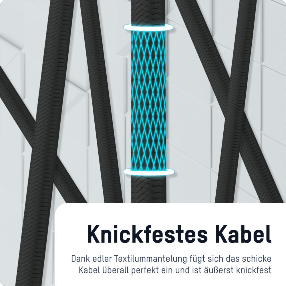 Ansmann USB-C auf USB-C Ladekabel 140W 1,2 m Anthrazit