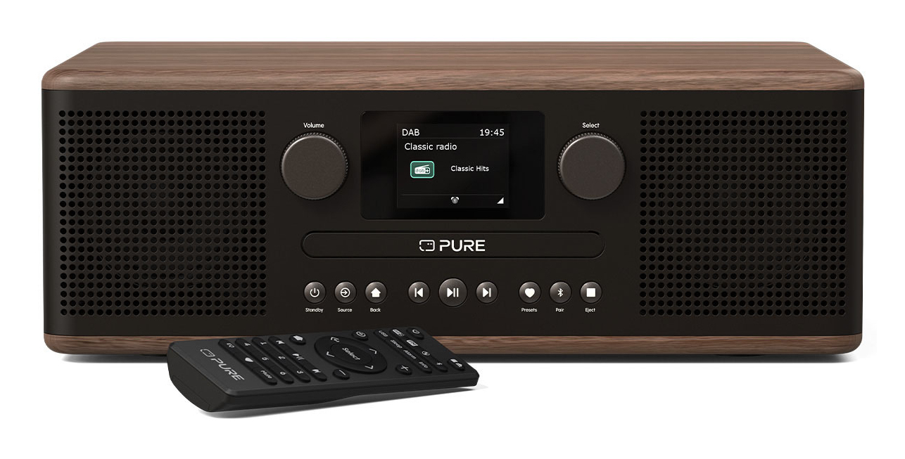 Pure Classic C-D6 Audiosystem 30 W Stereo Schwarz, Walnuss