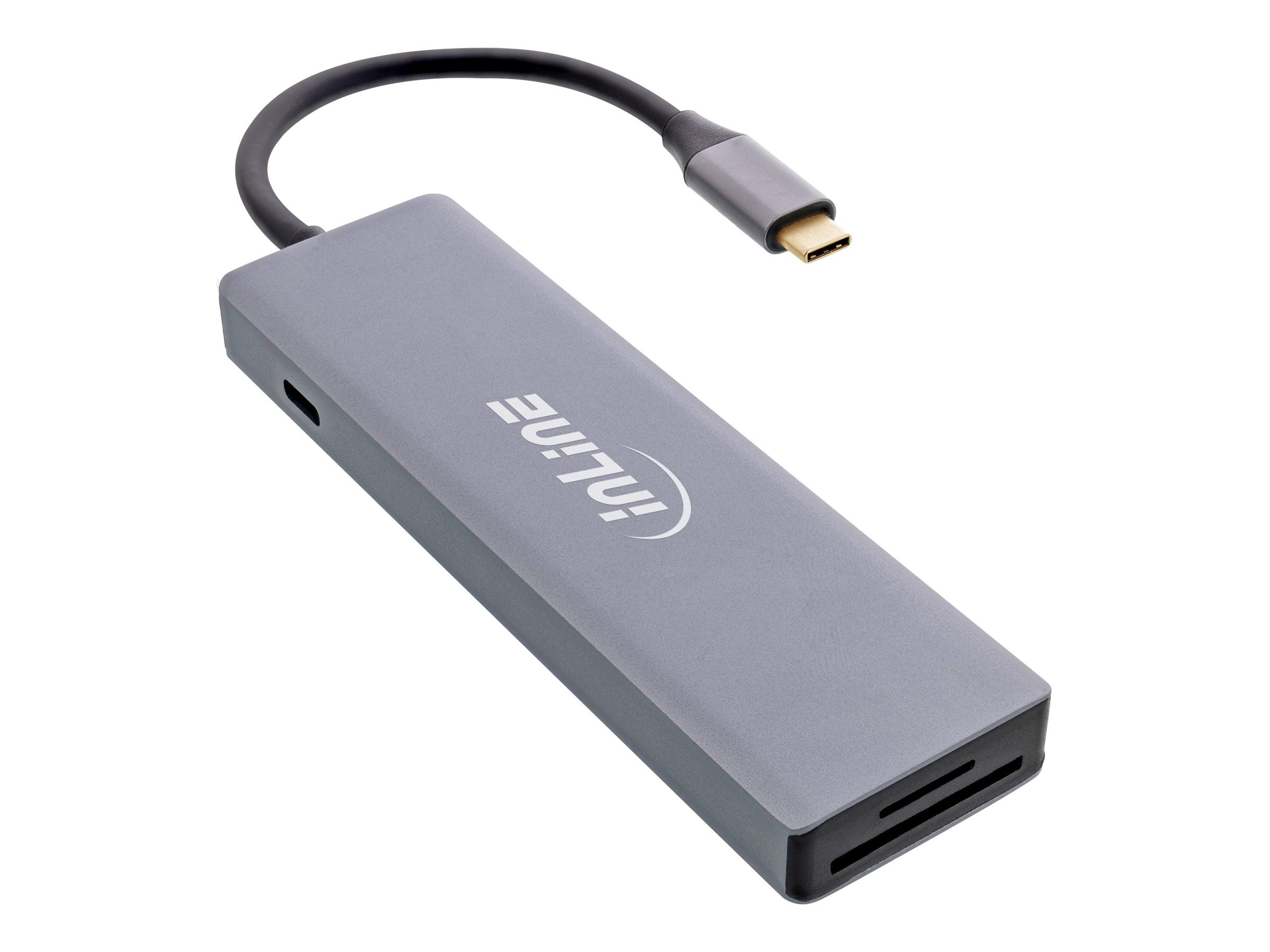 InLine USB 3.2 Gen 1 Multi Hub HDMI 3x USB-A PD 100W Grau, Aluminium