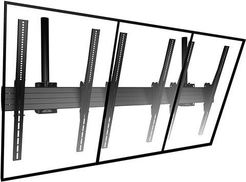 CHIEF 3x1 Portrait Videowall Deckenhalterungssystem (42-50"), Mikrojustierbar, Breite x 100 bis 400, 56,7Kg á Display, schwarz (LCM3X1UP)