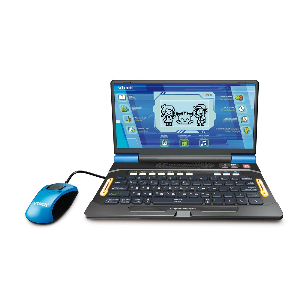 VTech School & Go Explorer Laptop Pro Lernlaptop für Kinder 6-8 Jahre Schwarz