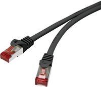 Renkforce RF-4979742 RJ45 Netzwerkkabel, Patchkabel CAT 6 S/FTP 3.00 m Schwarz mit Rastnasenschutz, vergoldete Steckkontakte, Flammwidrig 1 St. (RF-4979742)