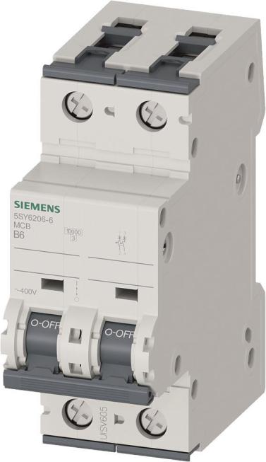 Leitungsschutzschalter 5SY6206-6 B6A 2polig T70mm (5SY62066)