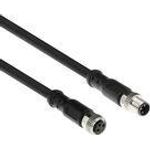 ACT Industrial 1.50 meters Sensor cable M8A 3-pin male to M8A 3-pin female, Ultraflex Xtreme TPE cable, shielded (SC3001)
