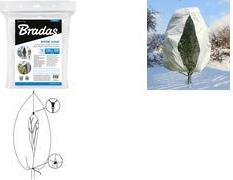 Bradas Winter-Vlieshaube für Pflanzen, 760 mm, weiß für 760 mm Durchmesser, Maße: 1,2 x 1,8 m, Gewicht: 50 g/qm, - 1 Stück (AWWC503120180)